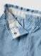 Girls&rsquo; light blue striped cotton-blend shorts with cherry embroidery_2