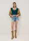 Green stretch cotton short-sleeve T-shirt_1