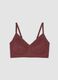 Red lace stretch-fabric bralette bra_0