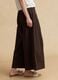 Brown stretch cotton culotte trousers_3