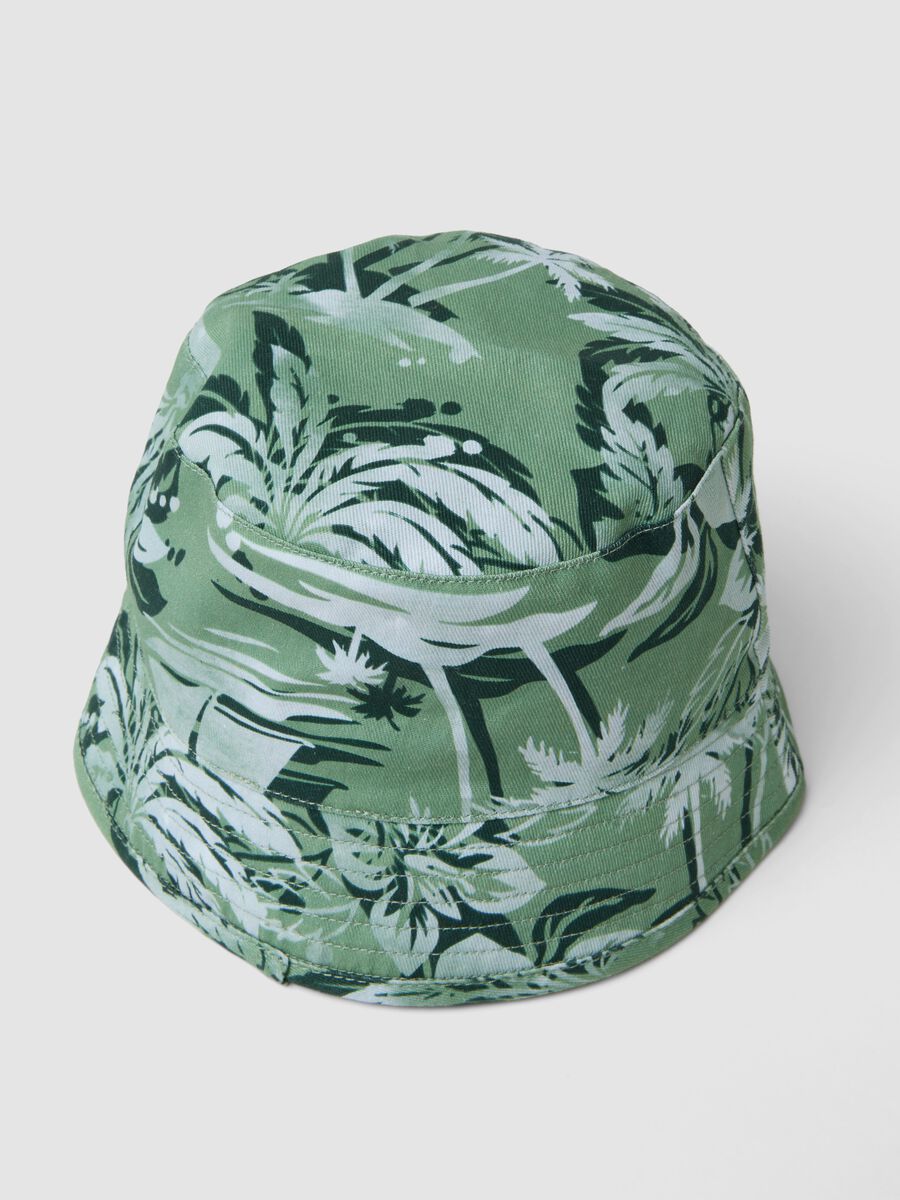 Green bucket hat in pure cotton jersey_2