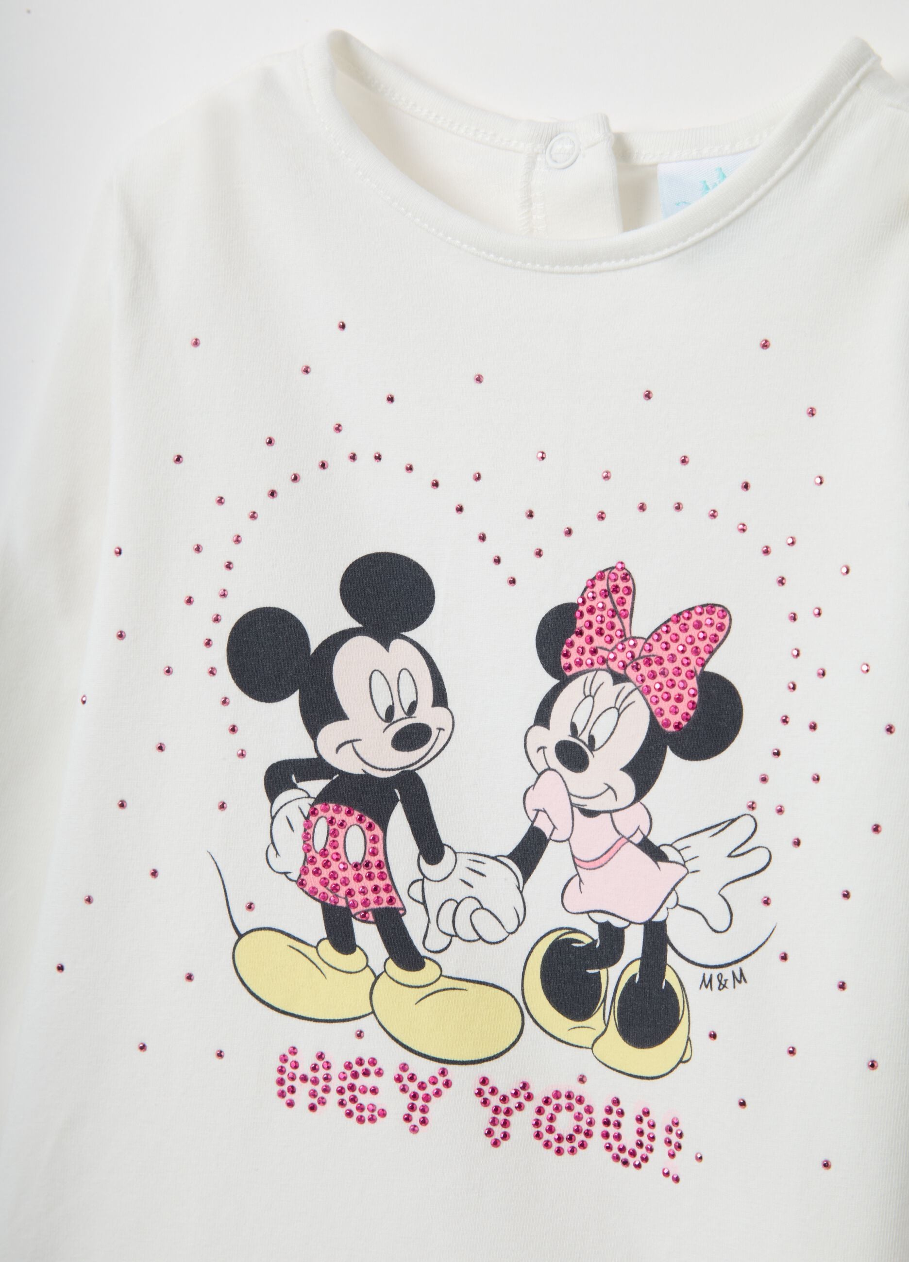 White Stretch Cotton T-Shirt for Girls Regular Fit with Print