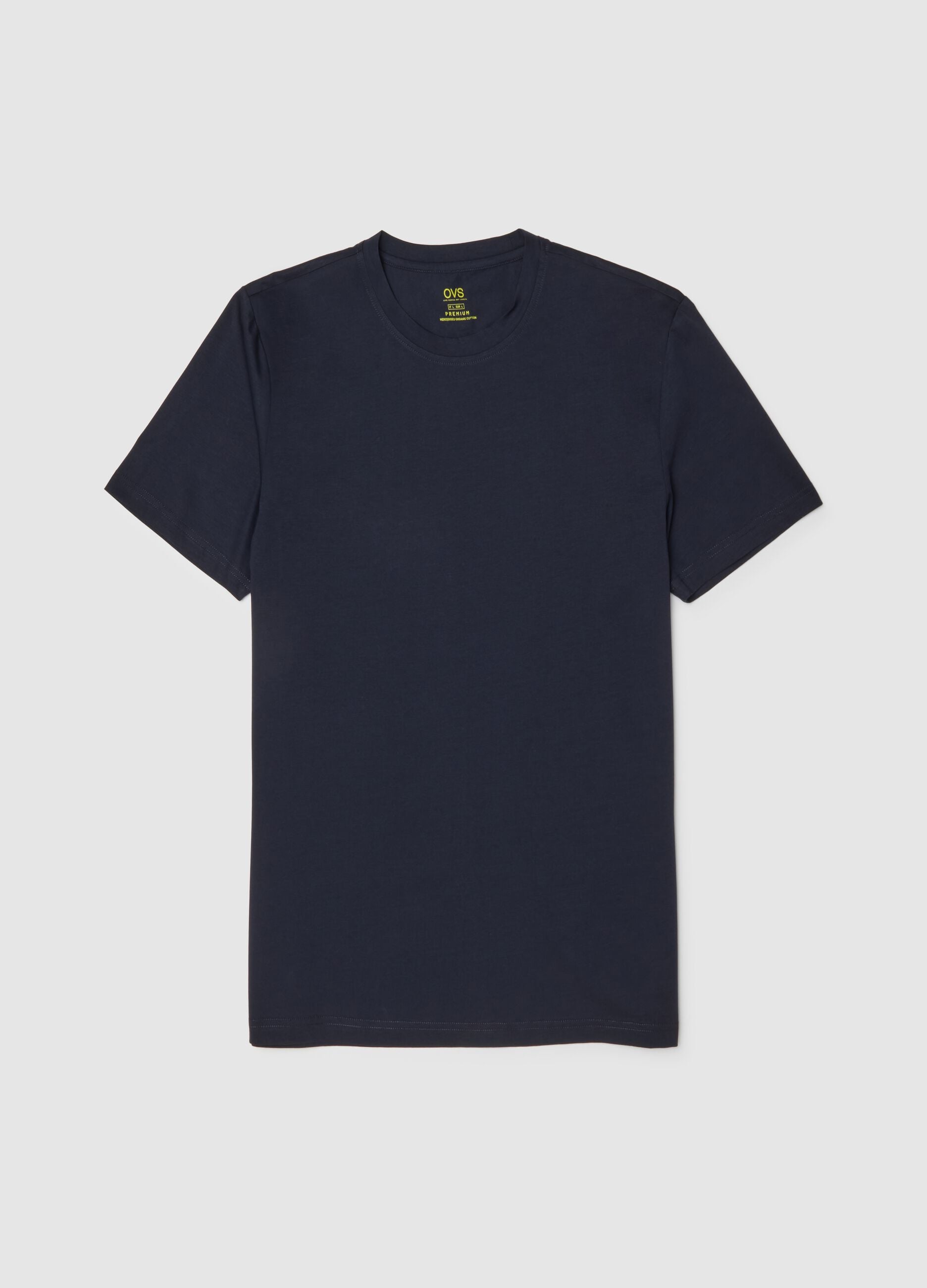 Blue pure cotton T-shirt regular fit