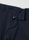Blue cotton blend regular fit chino trousers_5