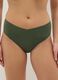 High-waisted green stretch bikini bottoms_1
