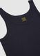 Blue pure cotton tank top regular fit_5