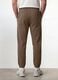 Brown cotton-blend joggers, regular fit_2