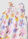 White pure cotton dress with floral print for baby girl_2