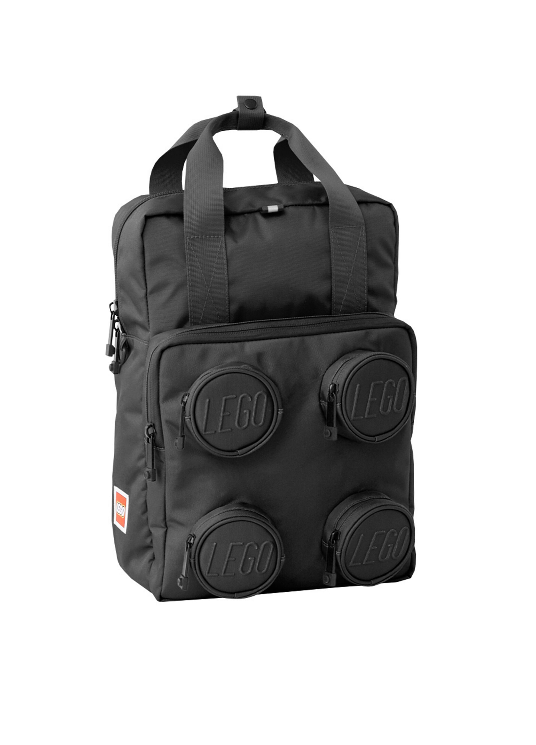 Black backpack with front pockets