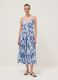 Blue and white pure viscose maxi dress with floral print_1