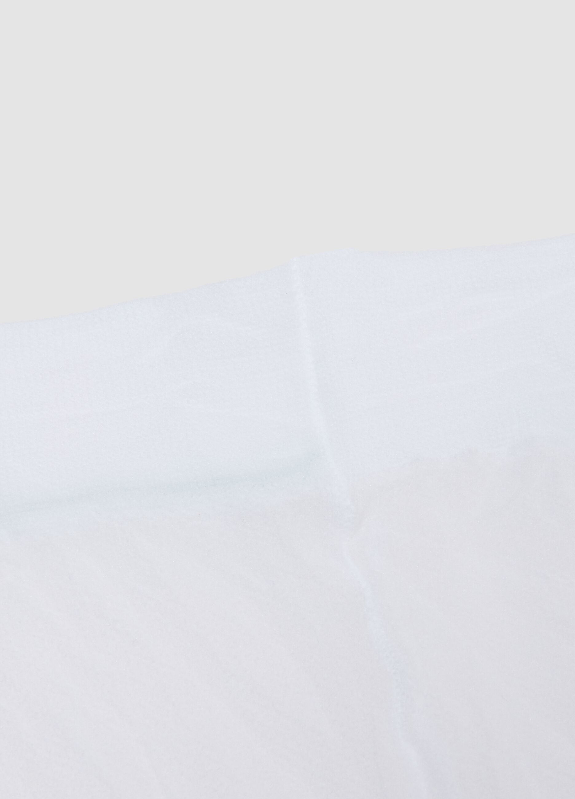 Girls' White Tights with Floral Texture