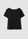 Black pure cotton short-sleeve T-shirt_4