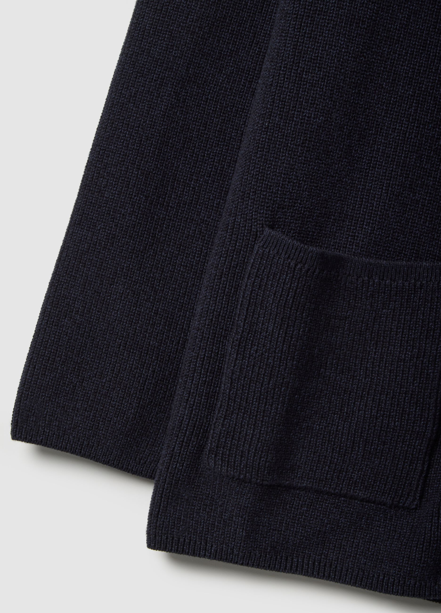 Pure Cotton Blue Regular Fit Cardigan