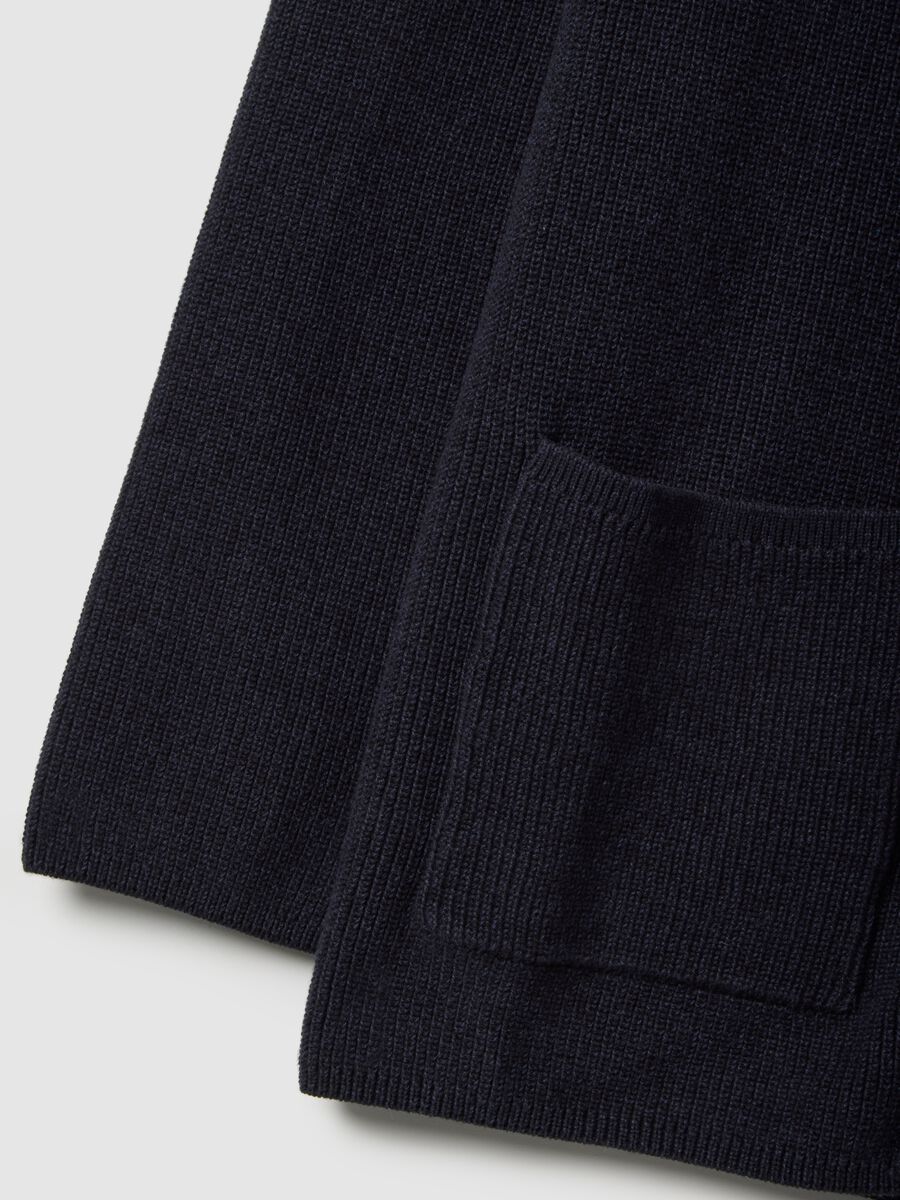 Cardigan in puro cotone blu regular fit_6