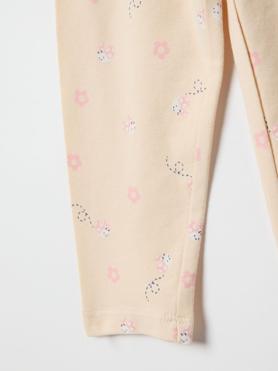 Bipack leggings in cotone elasticizzato multicolor da bimba slim fit_3