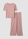 Pink pure organic cotton ribbed pyjamas_4