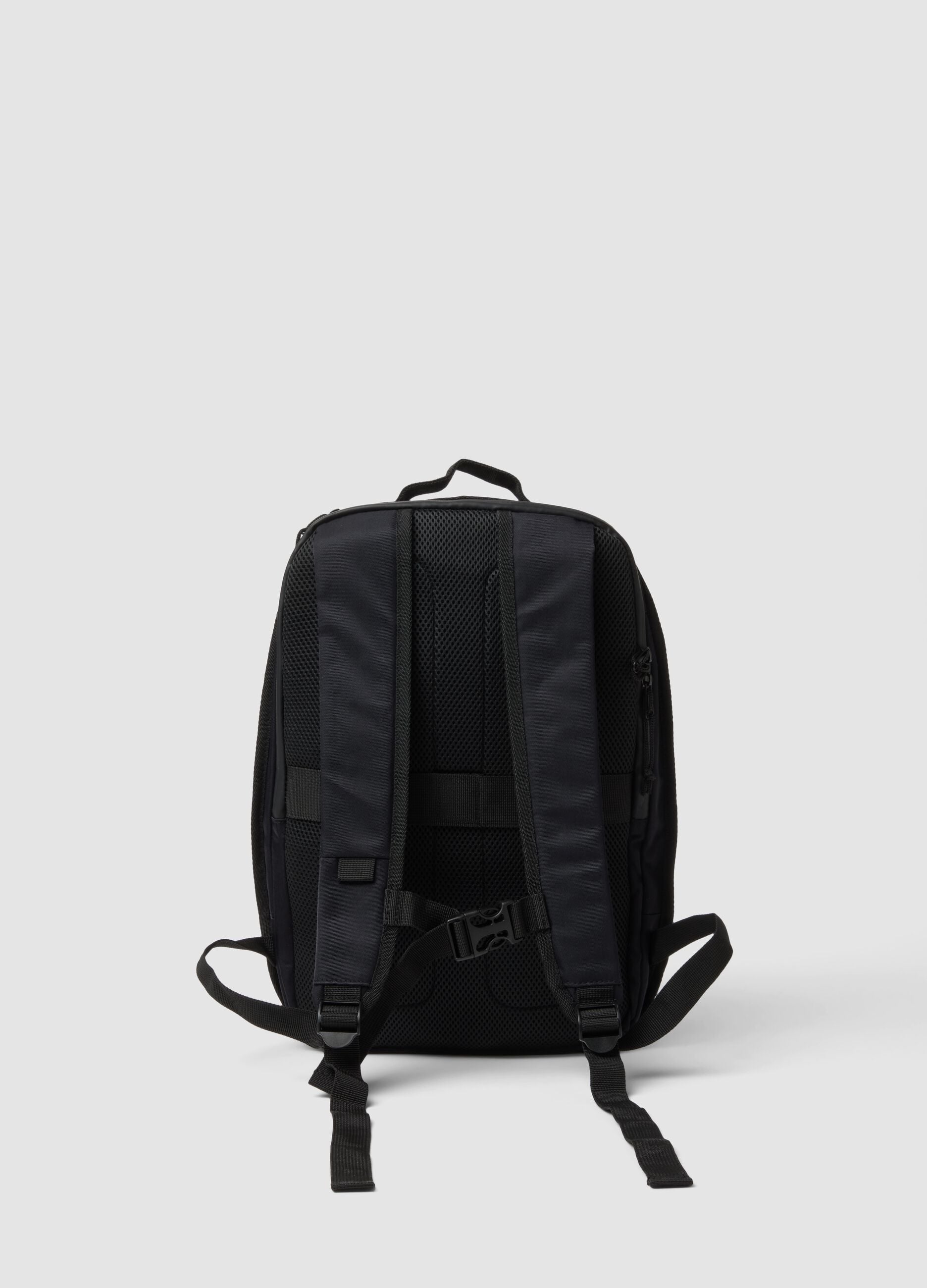 Black backpack with adjustable shoulder straps