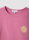 Pink pure cotton relaxed-fit T-shirt with sun print_5