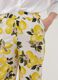White pure viscose trousers with lemon print, regular fit_3
