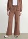 Brown culotte trousers in 100% organic cotton for girls_1