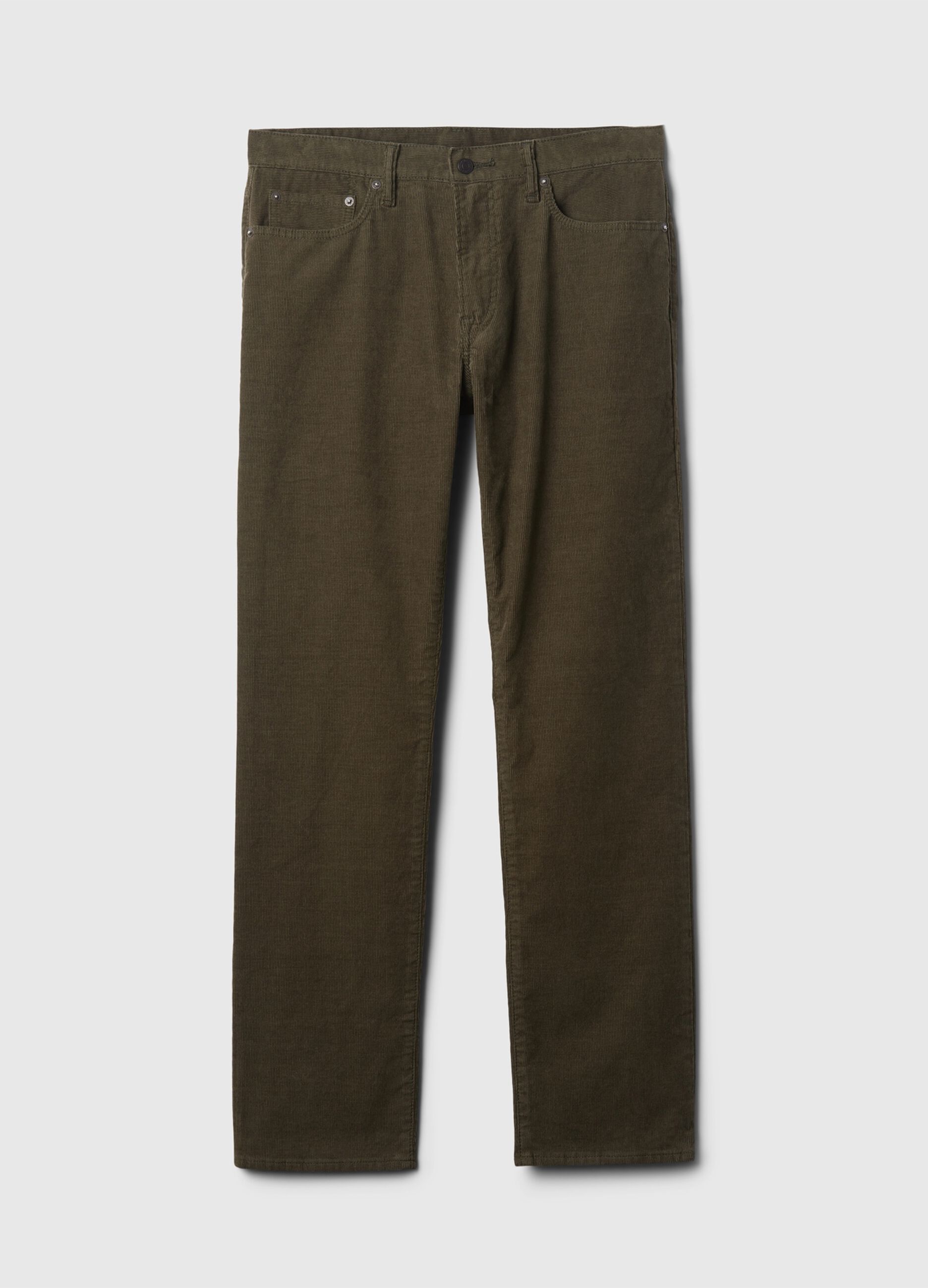 Straight-fit trousers in stretch corduroy