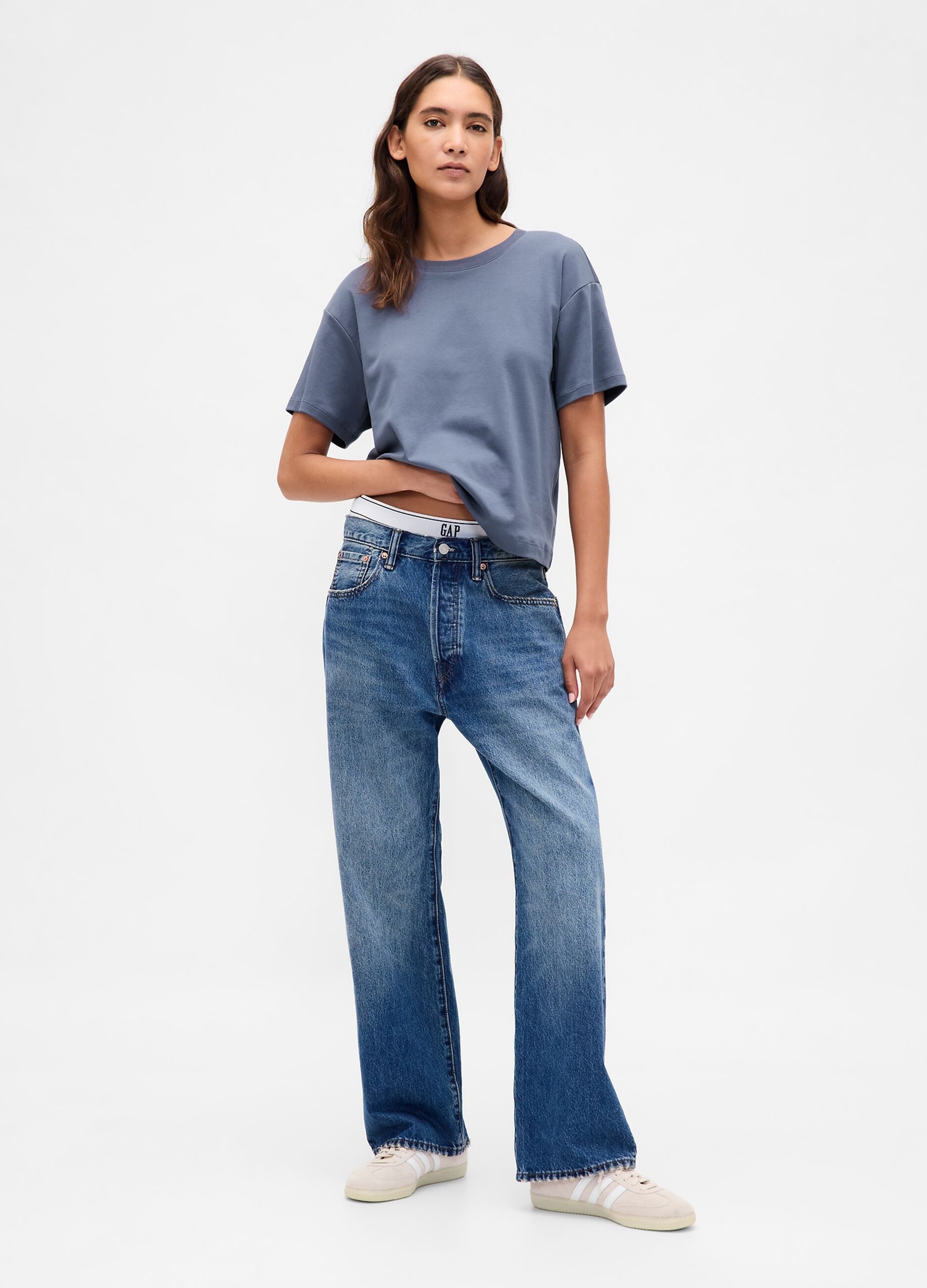 Blue Cotton T-shirt