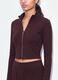 Purple fitted stretch-modal sweatshirt with high neck_2
