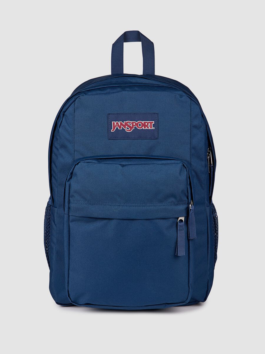 Blue backpack with external pockets_0