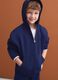Blue pure cotton hoodie with regular fit for boys_0