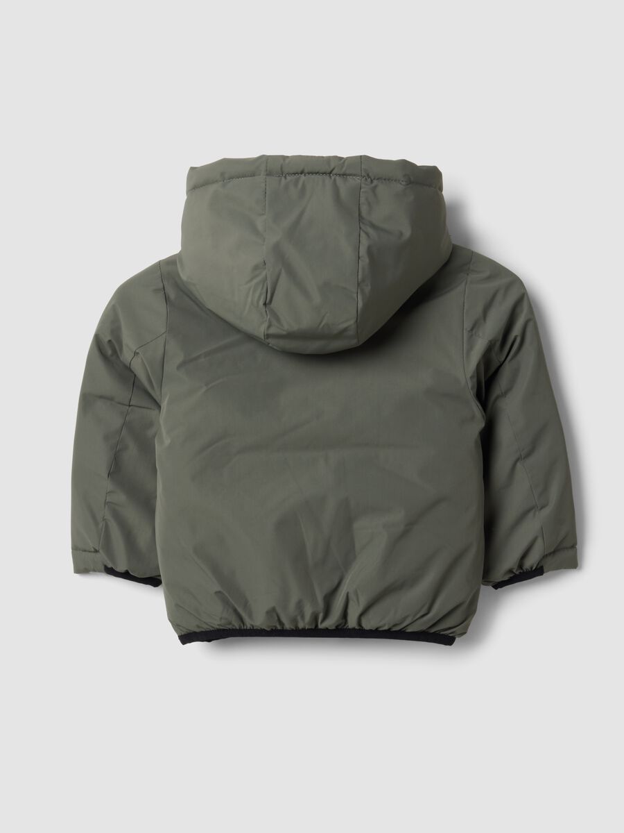 Giacca Ultralight reversibile grigia con cappuccio e zip per bimbo_3
