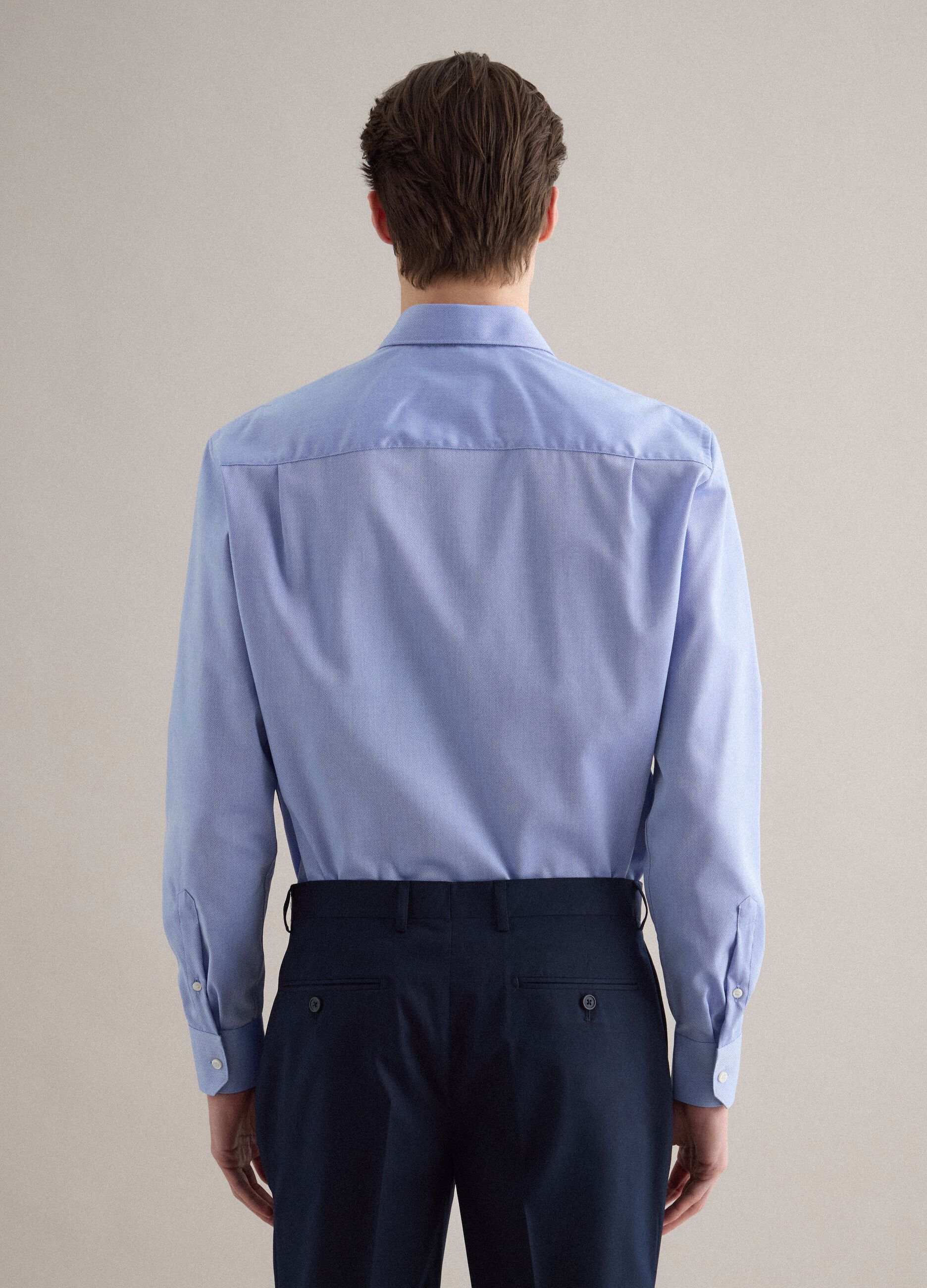 Light Blue Pure Cotton Regular Fit Shirt
