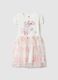 Elasticated cotton dress for girls with Frozen print_0