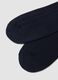 Blue stretch cotton blend tennis socks with stripes_1
