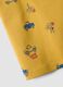 Yellow pure organic cotton boys&rsquo; T-shirt with car print_3