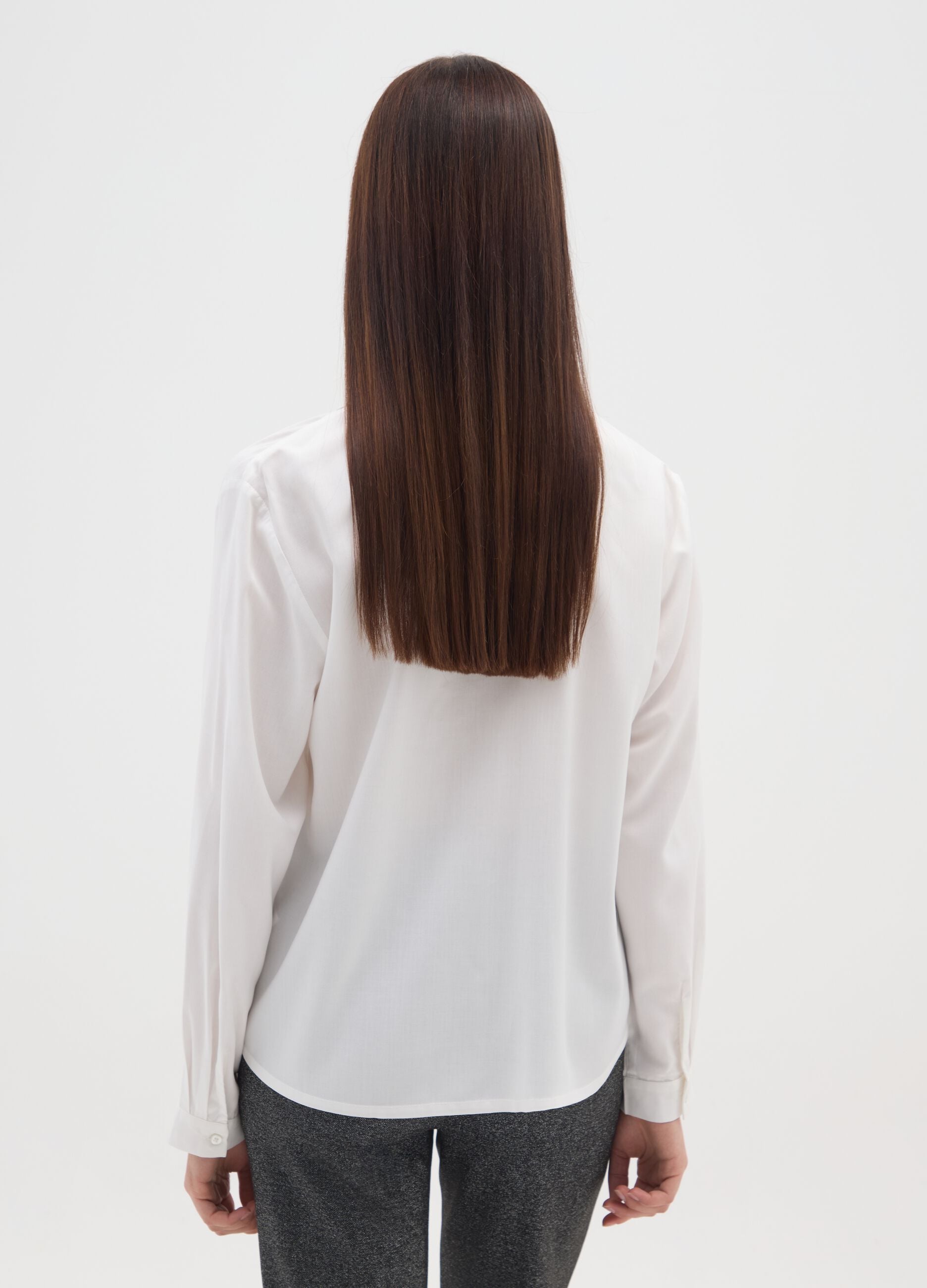 White long-sleeve regular fit shirt