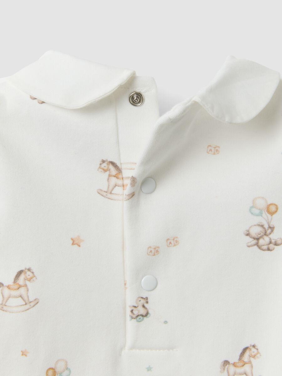 White organic cotton baby bodysuit with collar_3