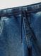 Children's blue cotton-blend cargo jeans regular fit with elastic waist_3