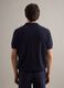 Polo in misto cotone, lino e seta blu regular fit_2