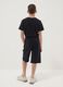 Black pure cotton bermuda shorts with elasticated waist_1