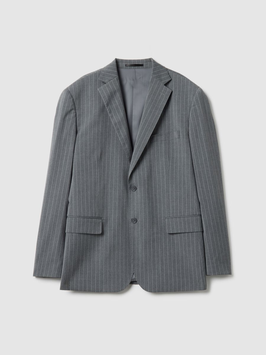 Completo gessato grigio regular fit_4