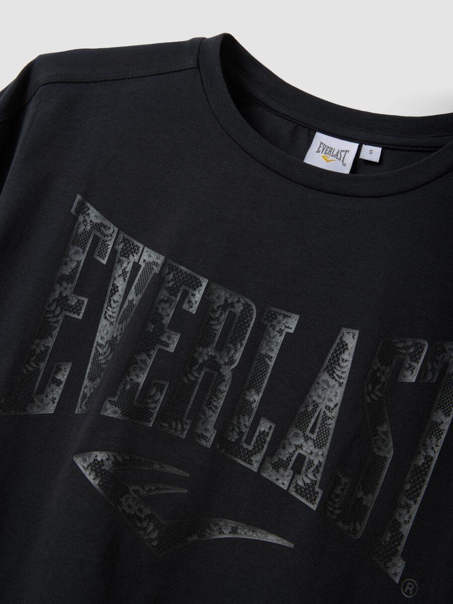 Black regular-fit stretch cotton jersey T-shirt with print_5