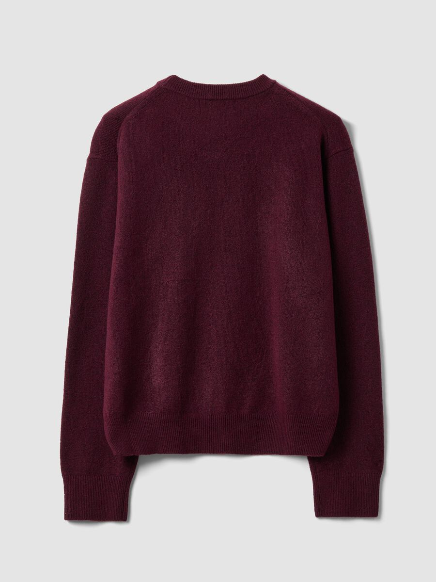Purple stretch wool crew-neck jumper_6