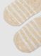 Beige non-slip socks in stretchy organic cotton with crocodile motif_1