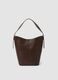 Brown hammered-effect shoulder bag_0
