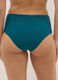 Green bikini bottoms with centre knot in stretchy shaping fabric_2