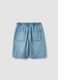 Boys&rsquo; blue denim shorts in cotton blend, straight fit_4