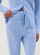 Blue viscose pyjamas in regular fit with floral pattern_3