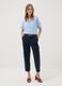 Blue stretch cotton trousers_0
