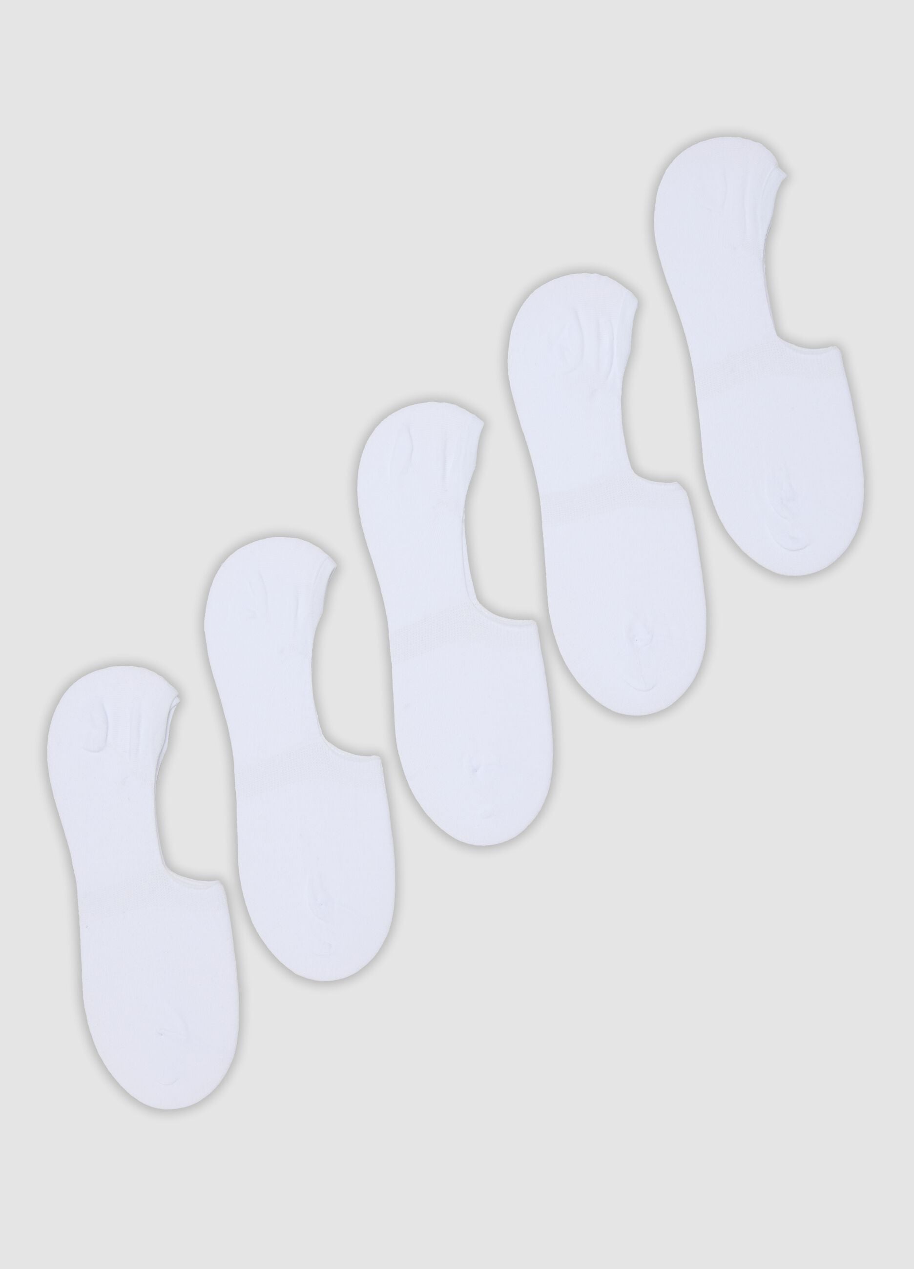 5-pack of white stretch organic cotton socks