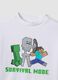 White and green pure cotton kids&rsquo; set with T-shirt and shorts, oversized fit_2